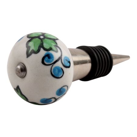 Blue berry Ceramic Wine Stopper (Pack Of One Piece)